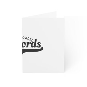 Greeting Card — Personalized 'Records' Logo Design (1, 10, 30, 50 pcs)