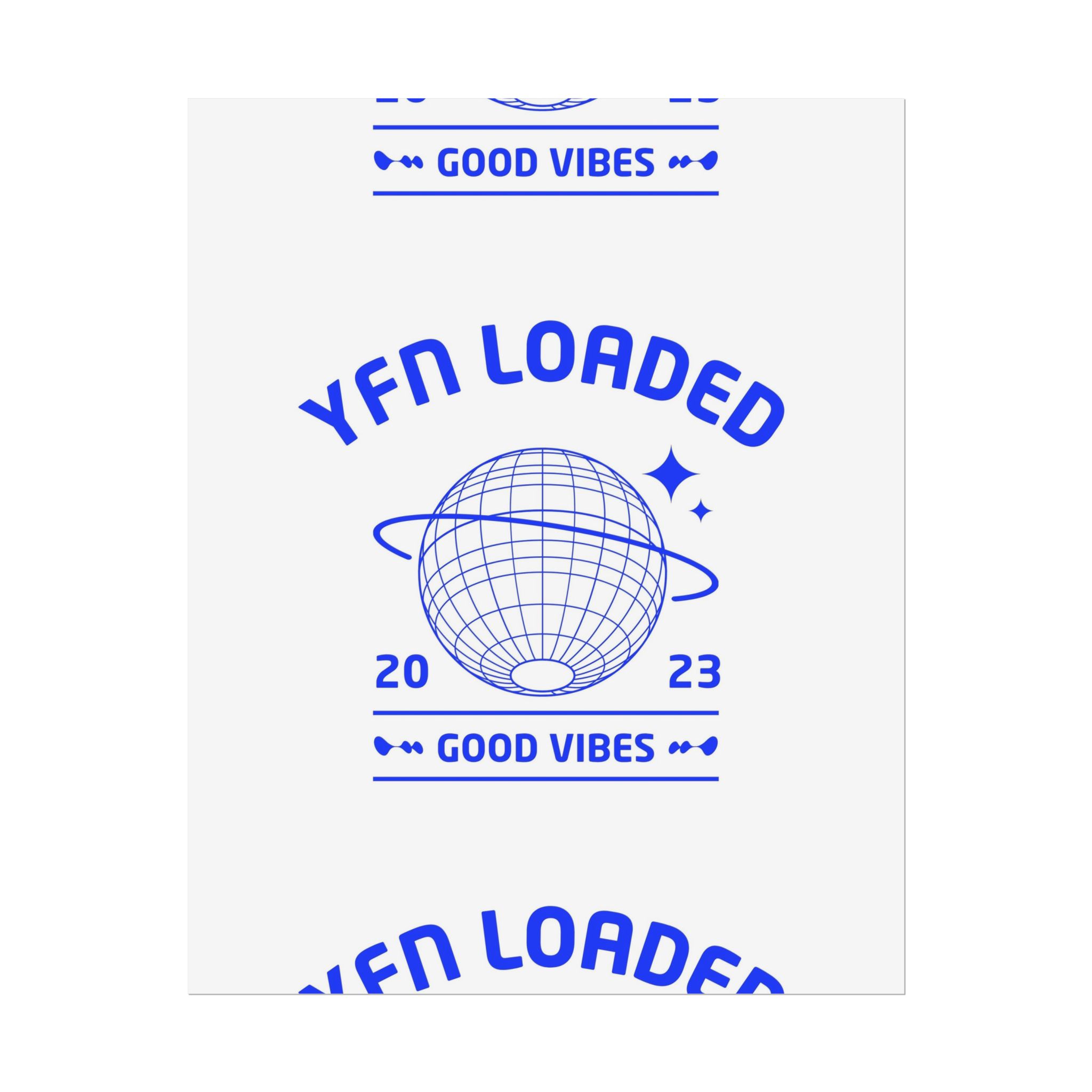Rolled Poster — YFN Loaded 'Good Vibes' Retro Globe Wall Art (2023) - Image 5