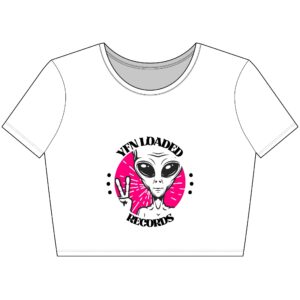 Alien Peace Crop Tee — "YFN Loaded Records" Graphic