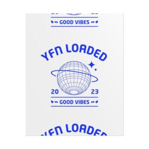 Rolled Poster — YFN Loaded 'Good Vibes' Retro Globe Wall Art (2023)
