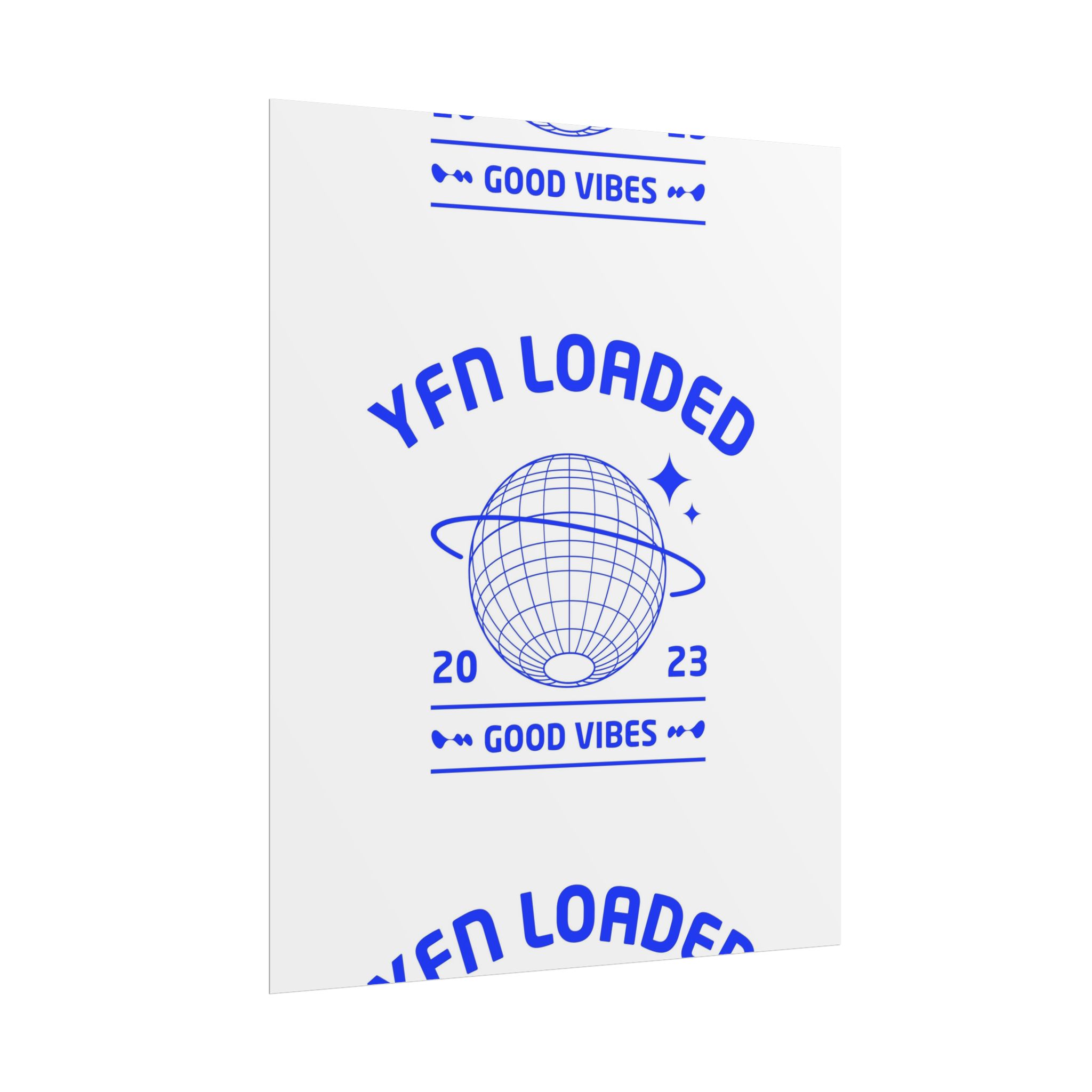 Rolled Poster — YFN Loaded 'Good Vibes' Retro Globe Wall Art (2023) - Image 3