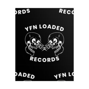 Rolled Poster — YFN Loaded Records Black Skull Logo Music Print