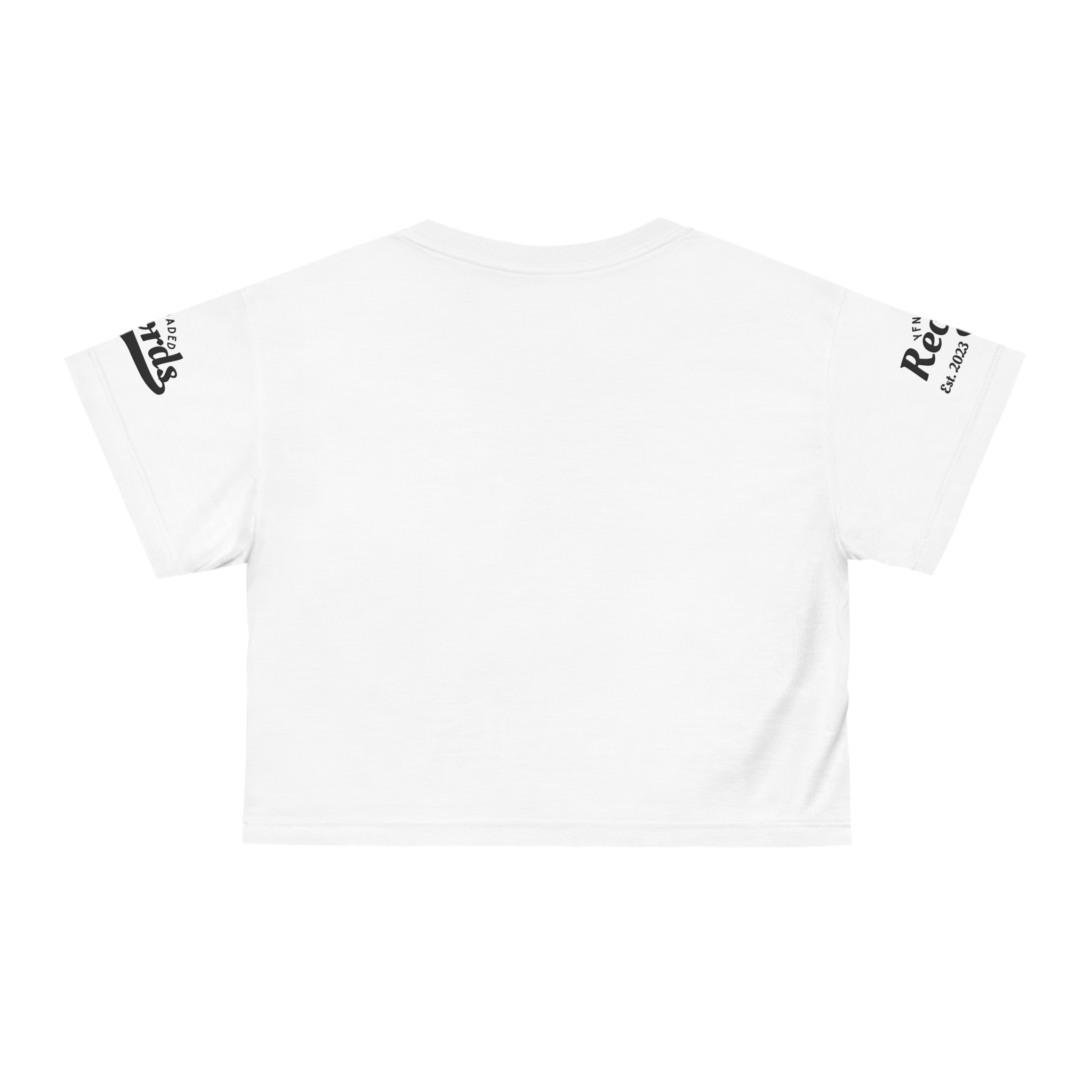 Records Crop Tee - "YFN Loaded Records Est. 2023" Vintage Logo Music Shirt - Image 3