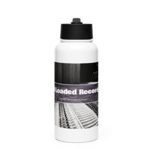 Stainless steel water bottle with a straw lid